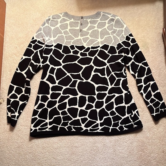 Talbots 2X animal print l/s sweater - Picture 4 of 4